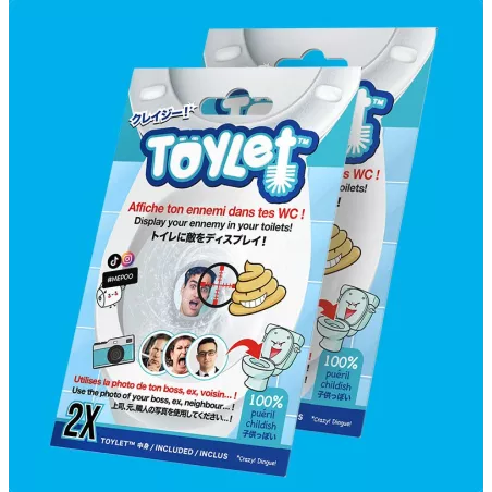 Pack de 2 Toylet™ : affiche une photo dans tes WC !