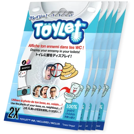 Pack de 2 Toylet™ : affiche une photo dans tes WC !